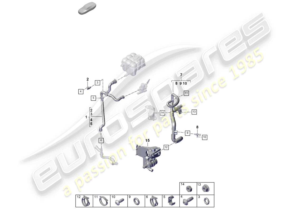 porsche 2026 (cayenne e3 pa) coolant cooling system part diagram