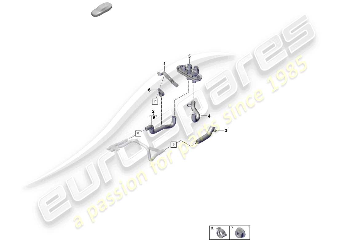porsche 2026 (cayenne e3 pa) heater rear battery cooling system for vehicles with hybrid drive part diagram