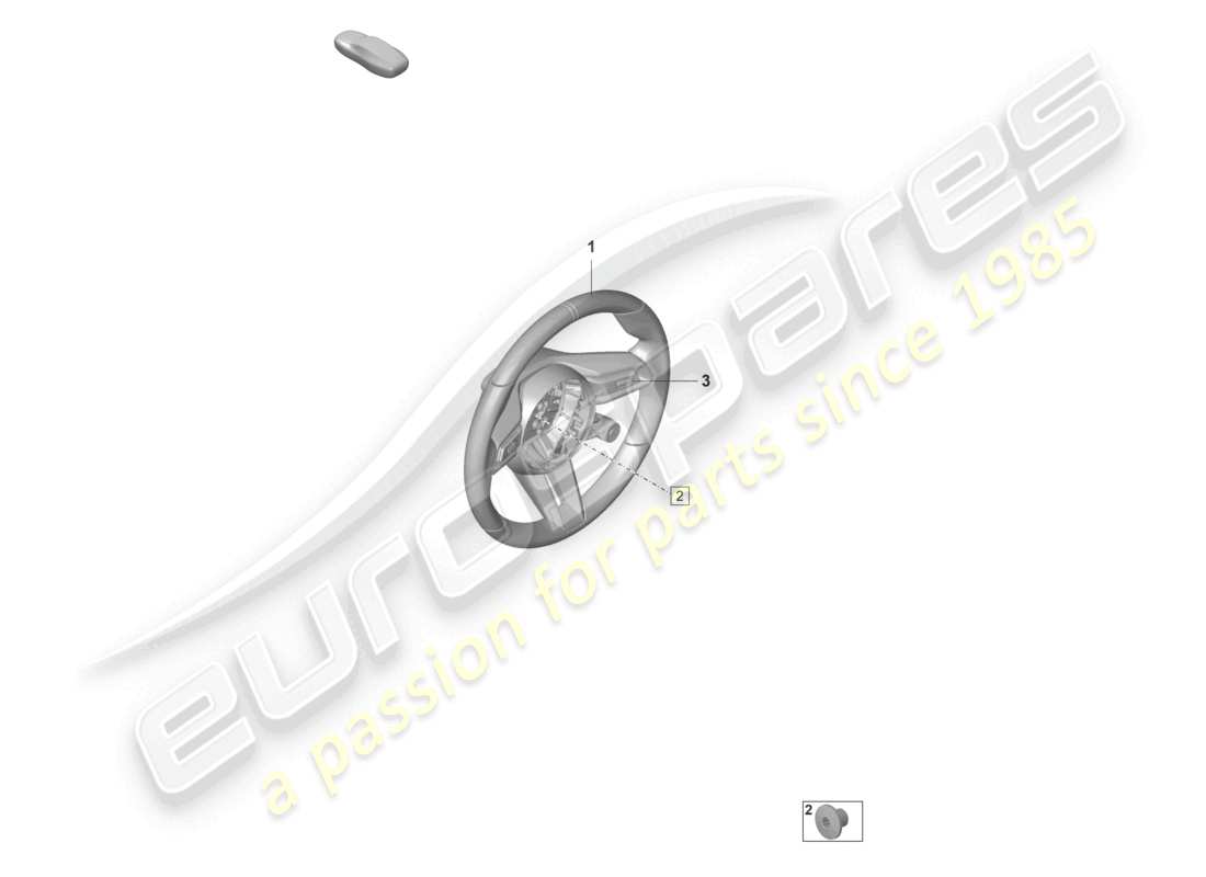 porsche 2024 (992-2 gt3/rs/st) multifunction steering wheel race-tex manual gearbox part diagram