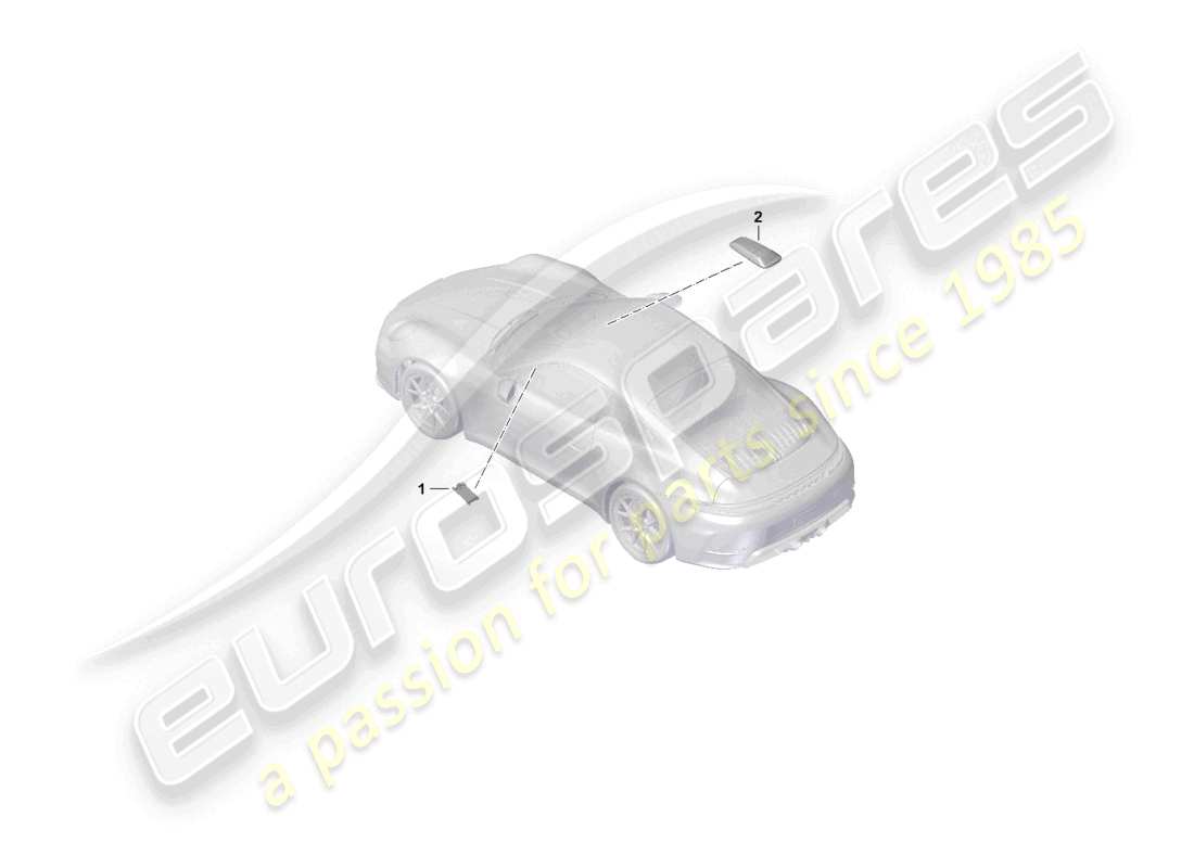 porsche 2024 (992-2) chip card reader for road toll system part diagram