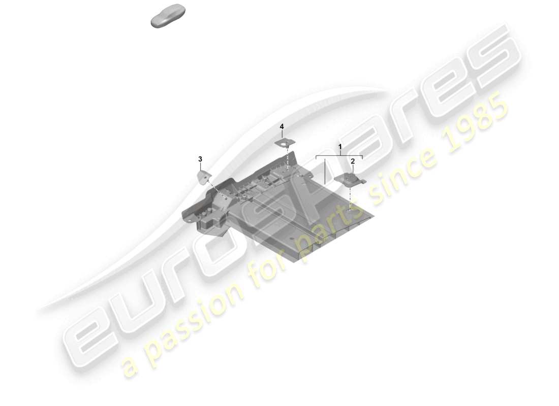 porsche 2024 (992-2) seat support bottom plate part diagram
