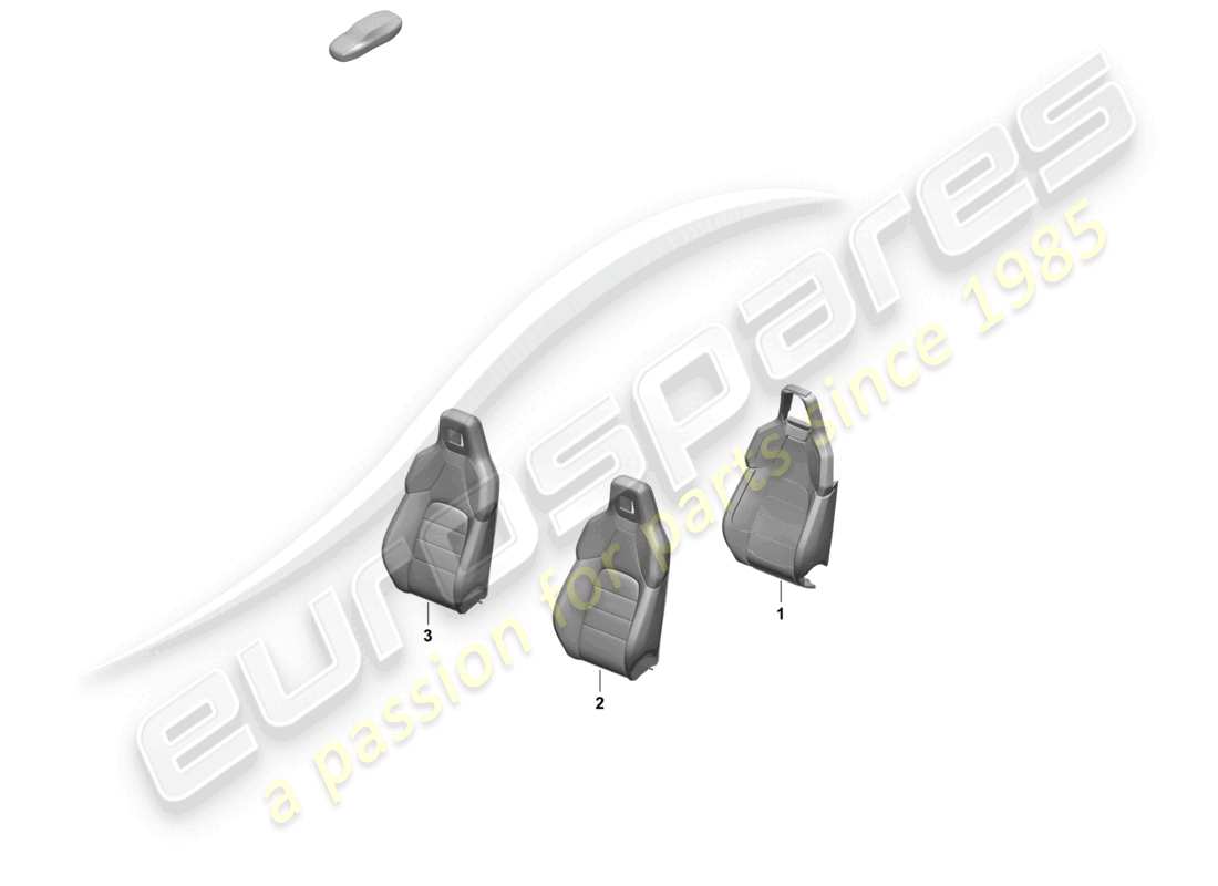 porsche 2025 (macan-e) foam part backrest cover comfort seat parts diagram