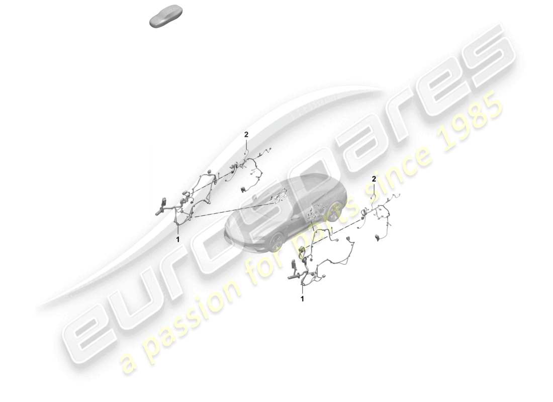 porsche 2026 (taycan 9j1-2) wiring ha. f. inner door panel rear part diagram