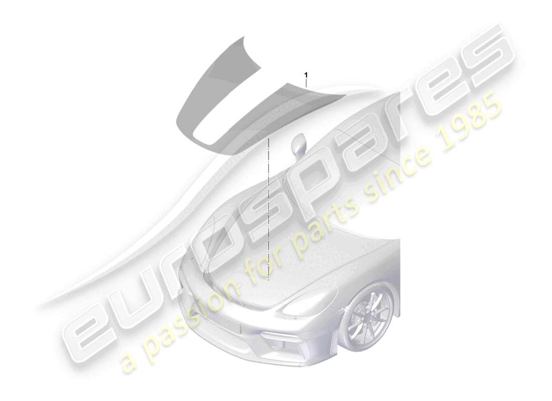 porsche 2021 (718 boxster spyder) painting stencil part diagram