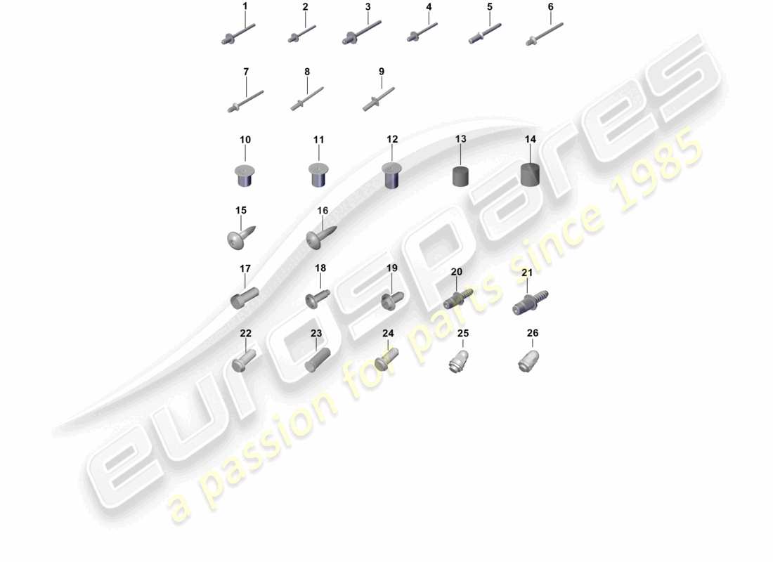 porsche 2026 (panamera 976) fasteners car body part diagram