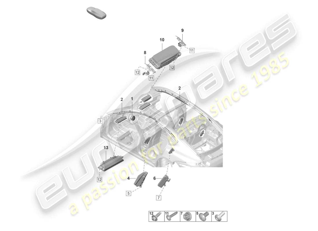 porsche 2023 (panamera 971-2) airbag part diagram