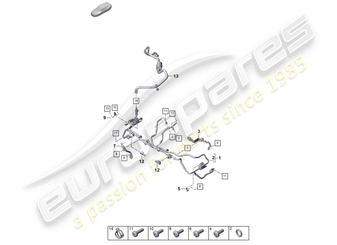 porsche 2026 (panamera 976) breather line tank ventilation part diagram