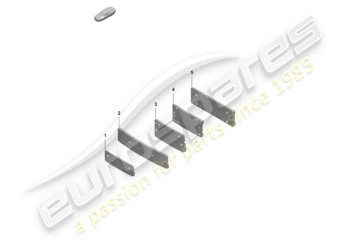 porsche 2023 (992-1) licence plate holder parts diagram