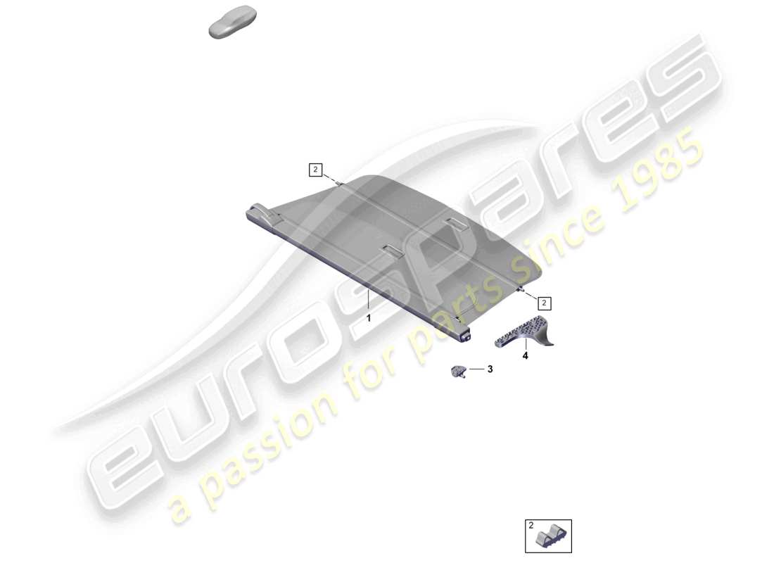 porsche 2024 (cayenne e3 pa) tray roller blind part diagram