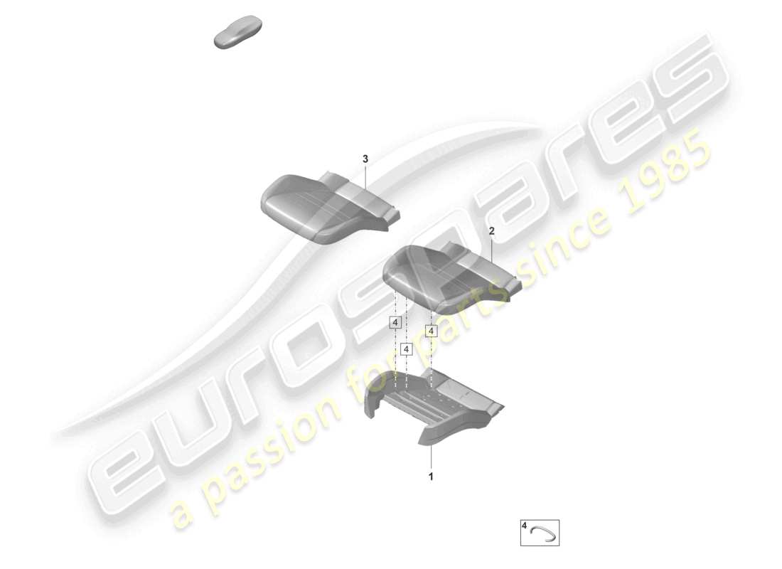 porsche 2021 (panamera 971-2) foam part seat cover sports seat for models with seat venti- lation part diagram