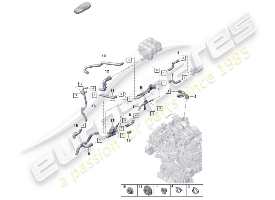 porsche 2023 (cayenne e3 pa) heater for vehicles with auxiliary heater part diagram