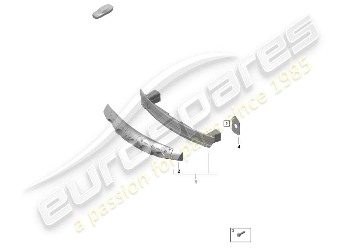 porsche 2021 (718 boxster spyder) bumper carrier front part diagram