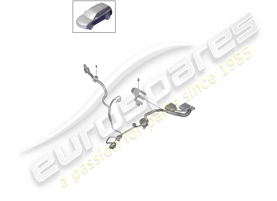 porsche 2024 (cayenne e3 9ya/9yb) wiring harness for gearbox part diagram