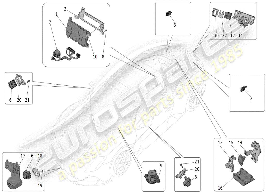 maserati mc20 (2024) it system part diagram