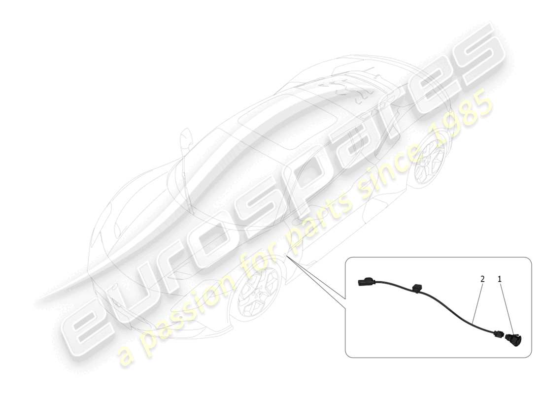 maserati mc20 (2022) side light clusters part diagram