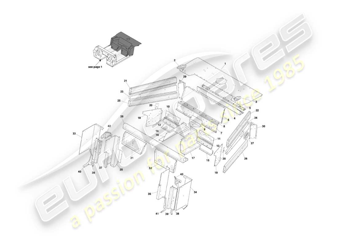 aston martin vanquish (2006) underbody 2 part diagram