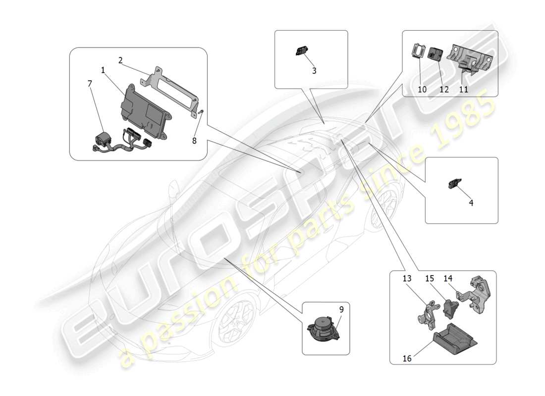 maserati mc20 (2022) it system part diagram