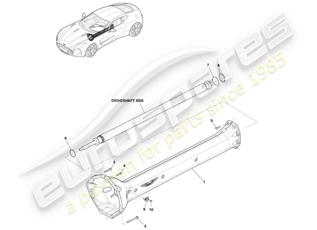 part diagram containing part number ay93-4500-ac