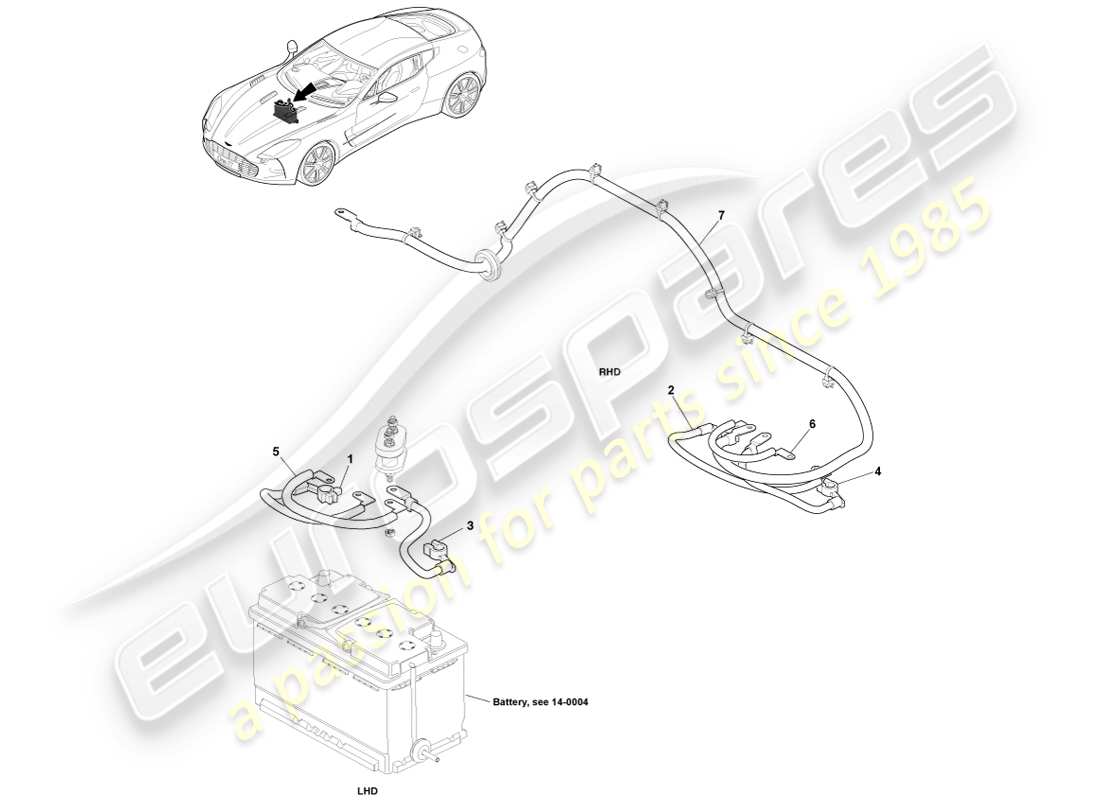 part diagram containing part number ay93-14305-ba