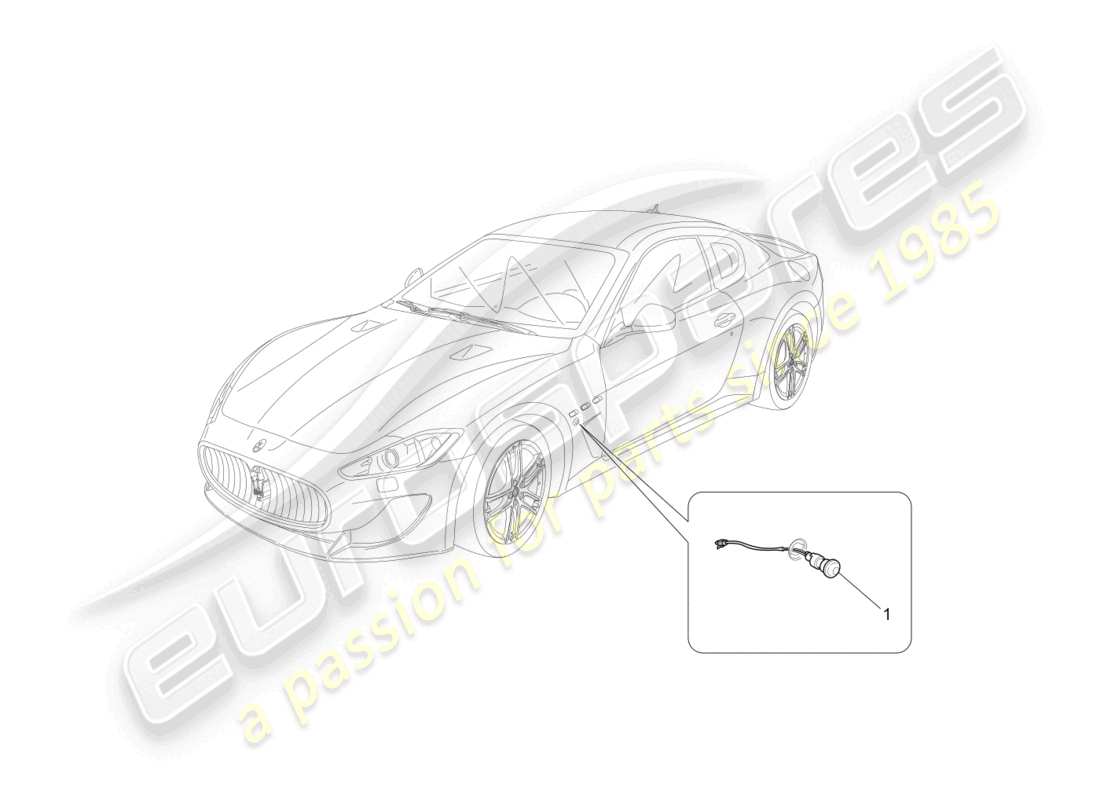 a part diagram from the maserati granturismo mc stradale (2012) parts catalogue