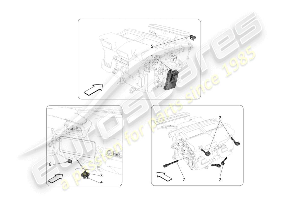 a part diagram from the maserati mc20 cielo (2023) parts catalogue