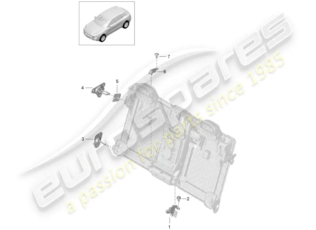 porsche 2017 (macan) bracket parts diagram