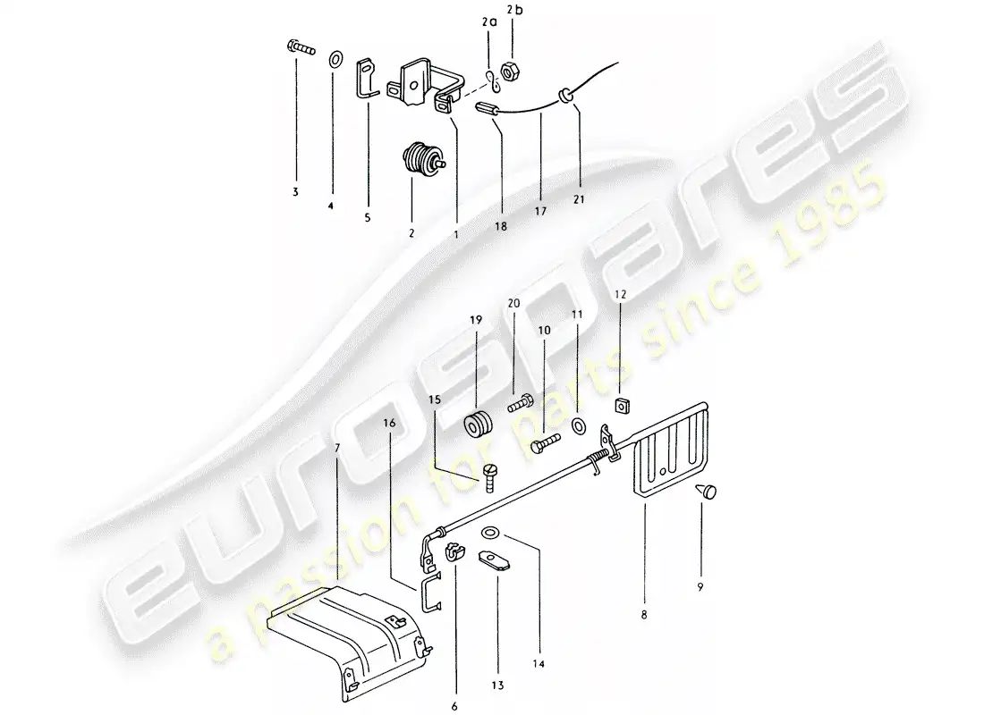 porsche 1973 (914) cooling air control parts diagram