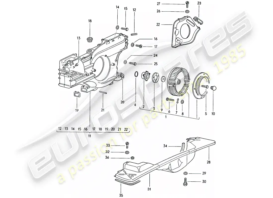 porsche 1973 (914) air cooling parts diagram