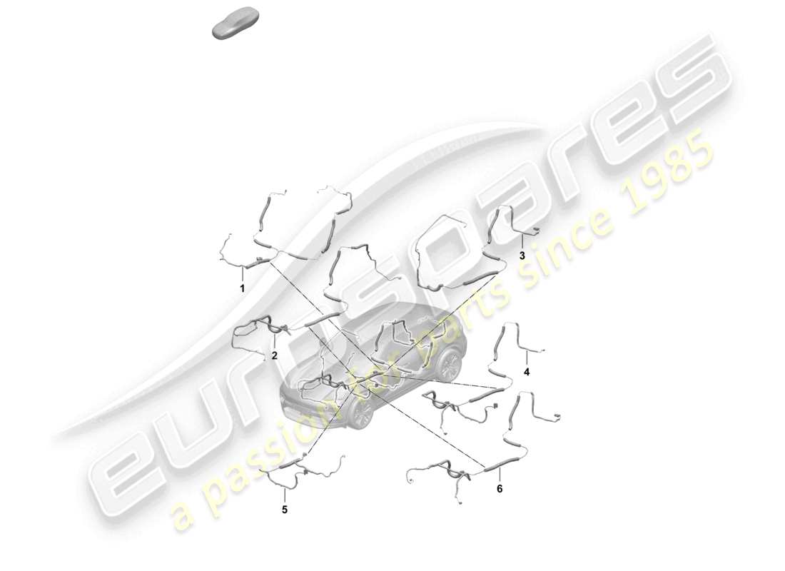 porsche 2025 (macan-e) part section wiring harness center part diagram