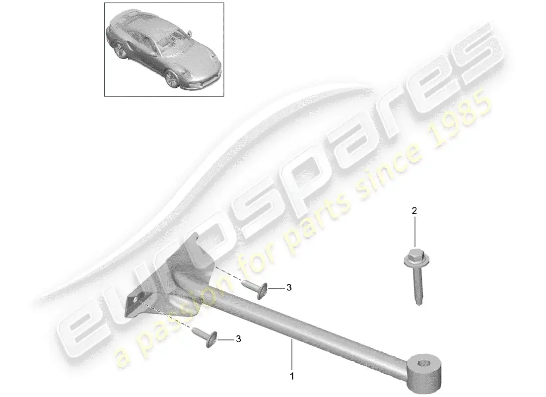 porsche 2017 (991-2 turbo) dome strut part diagram