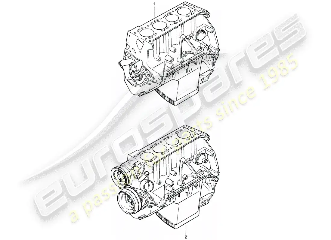 porsche 1985 (924) short engine parts diagram