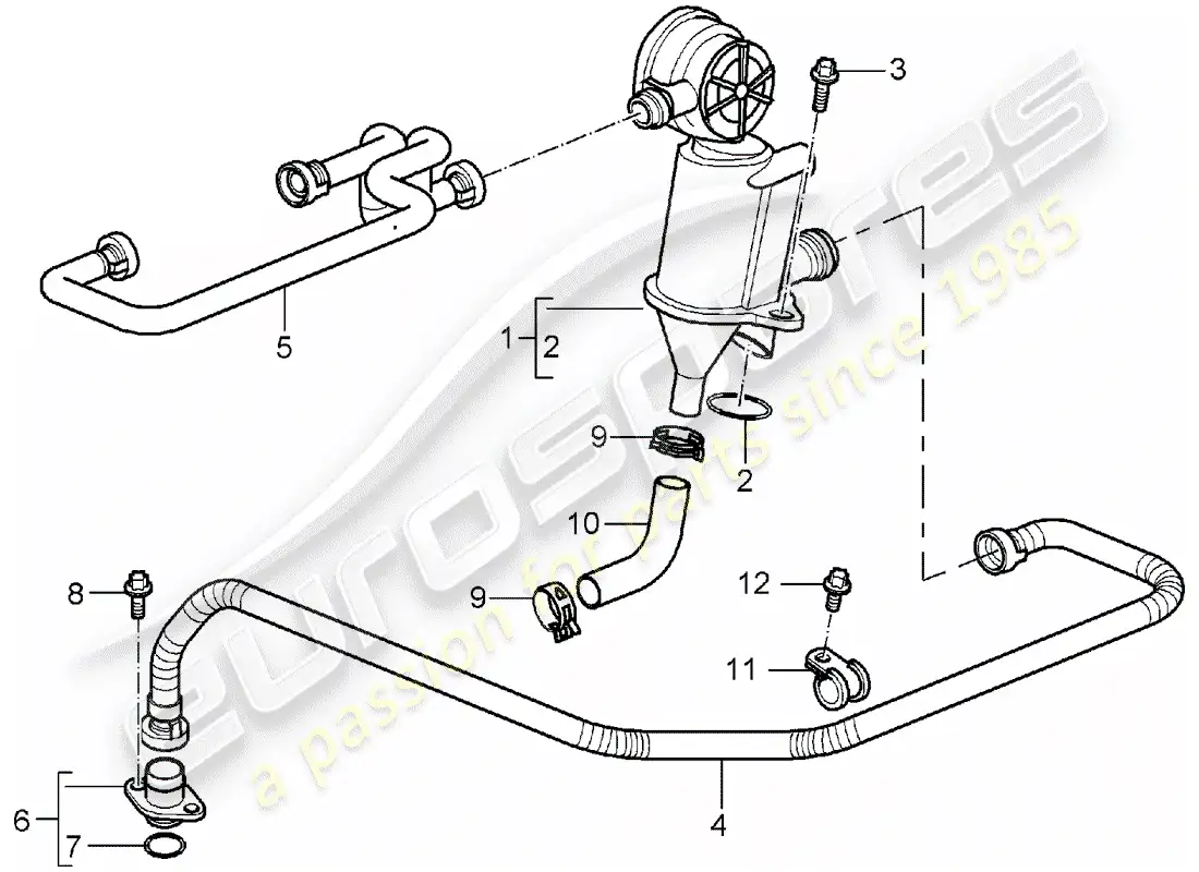 porsche 2007 (987 boxster) crankcase part diagram