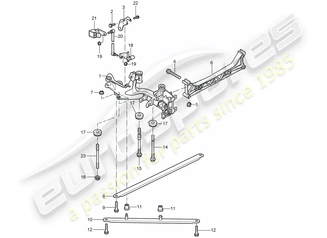 porsche 2007 (997-1 turbo / gt2) rear axle parts diagram