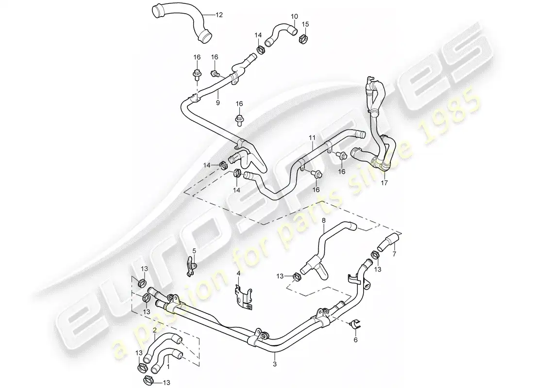 porsche 2006 (997-1) lines parts diagram