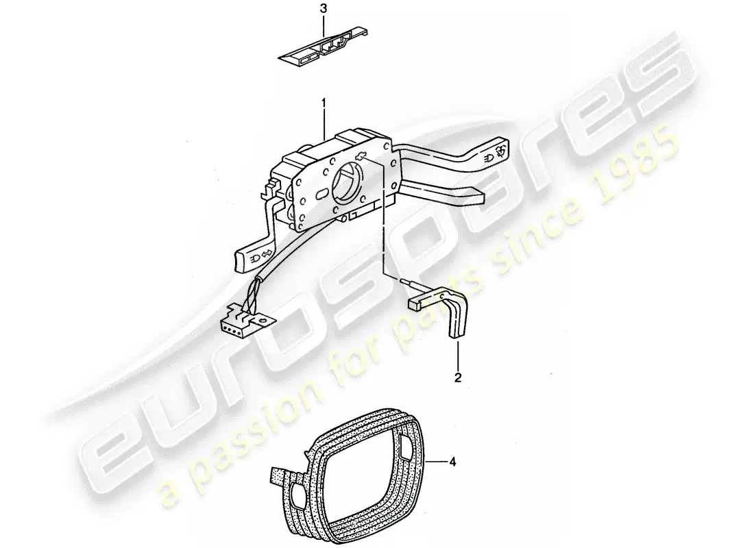porsche 1989 (944) steering column switch parts diagram