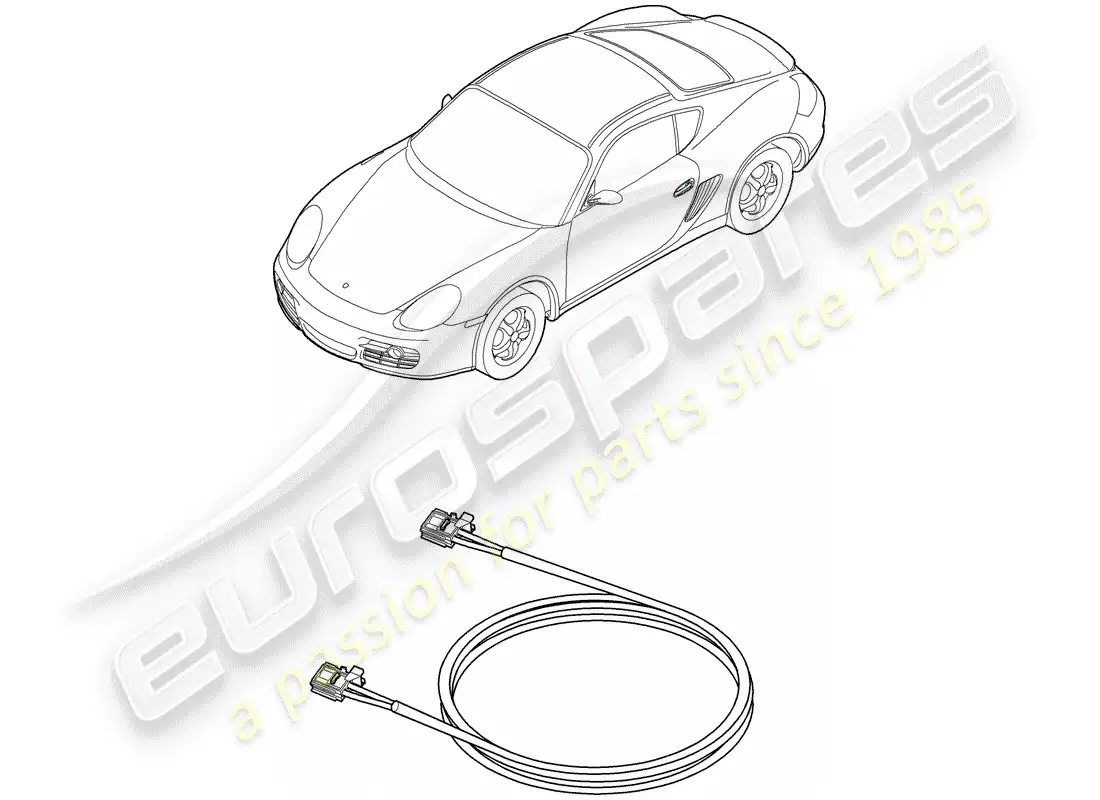 porsche 2009 (987 cayman) light fibre optic parts diagram