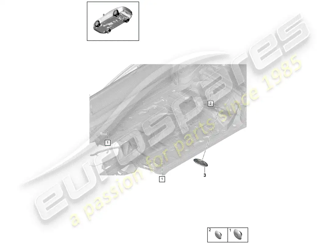 porsche 2020 (panamera 971-1) plug parts diagram