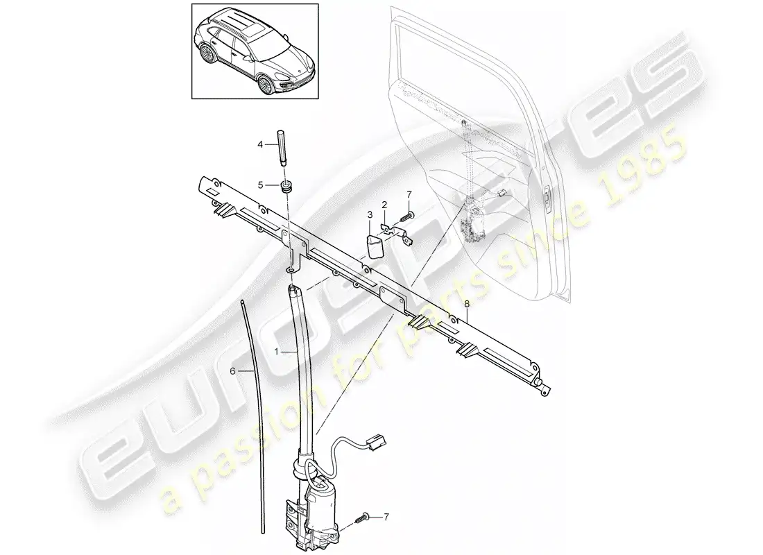 porsche 2014 (cayenne e2 92a) blind part diagram