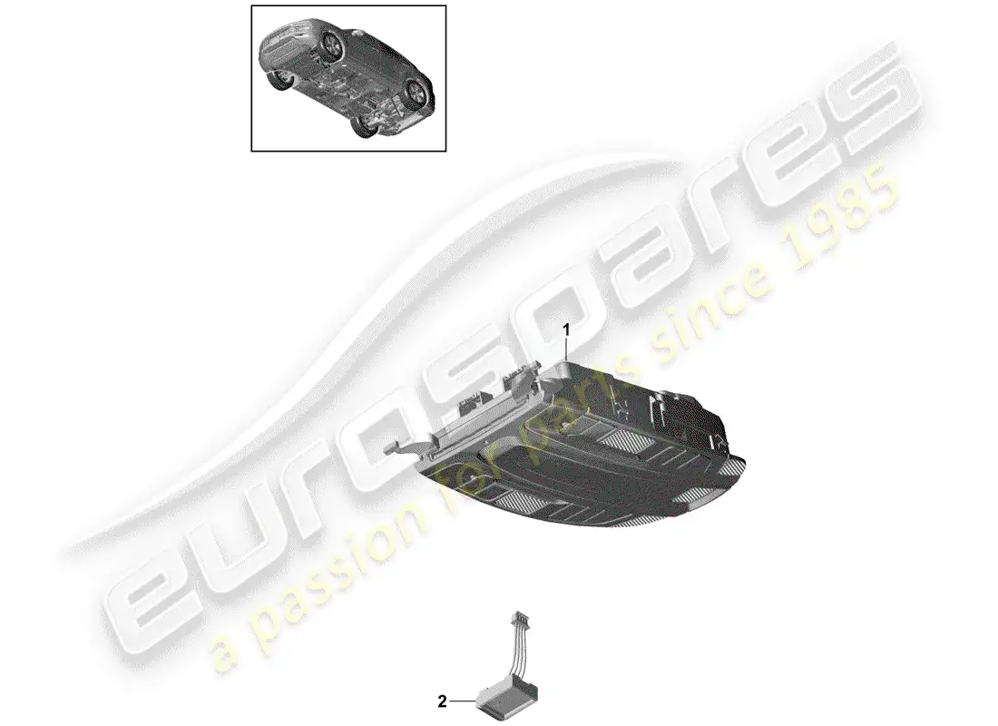 porsche 2018 (cayenne e3 9ya/9yb) bracket parts diagram