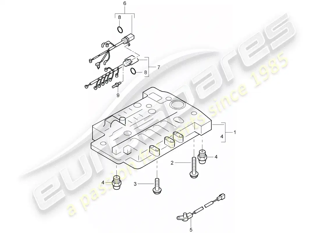 porsche 2006 (cayenne e1 9pa) tiptronic parts diagram