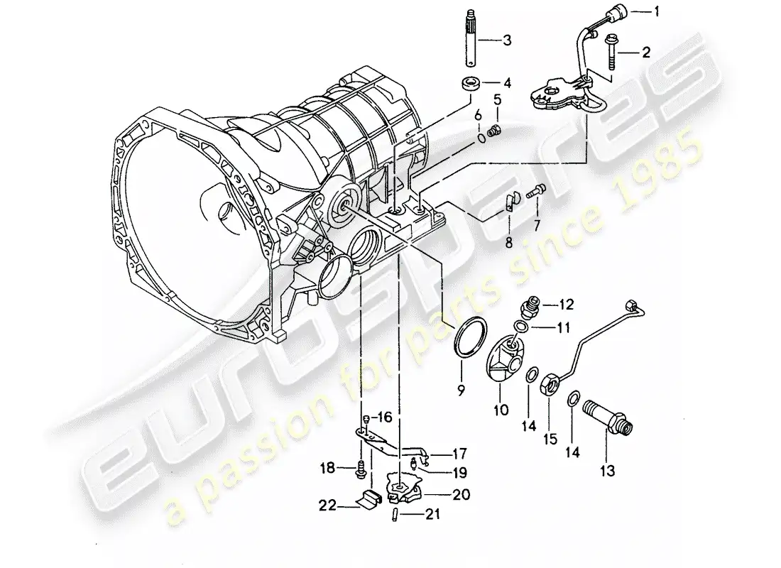 porsche 1994 (968) tiptronic - selector switch parts diagram