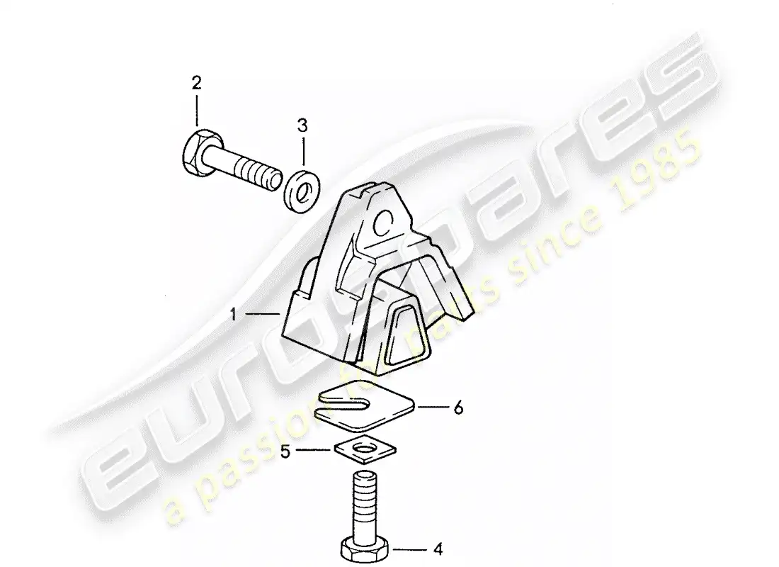 porsche 1990 (928) automatic transmission - transmission suspension parts diagram
