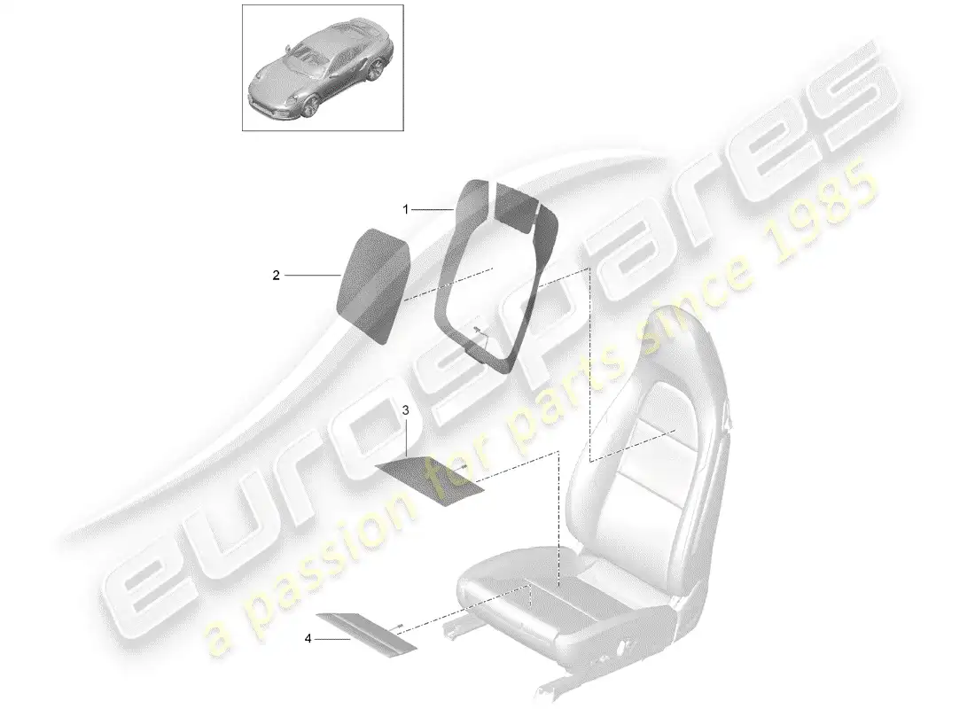 porsche 2019 (991-2 turbo) heater element parts diagram