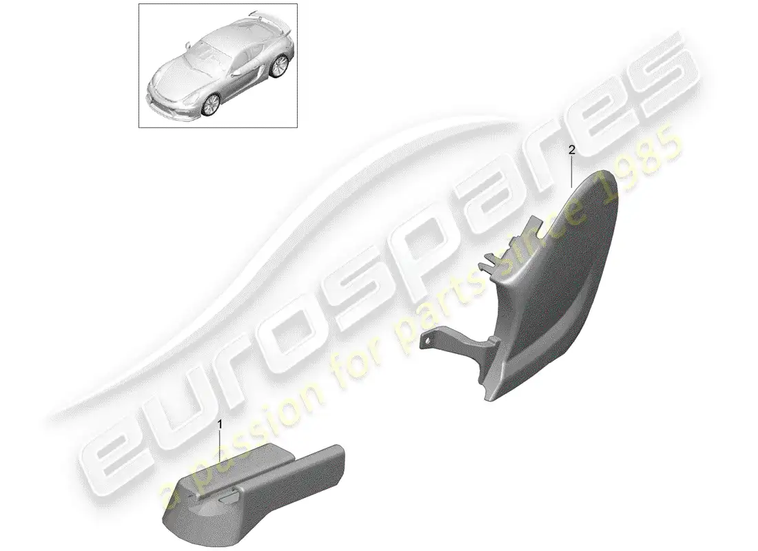 porsche 2016 (981 cayman gt4) sports seat plus part diagram