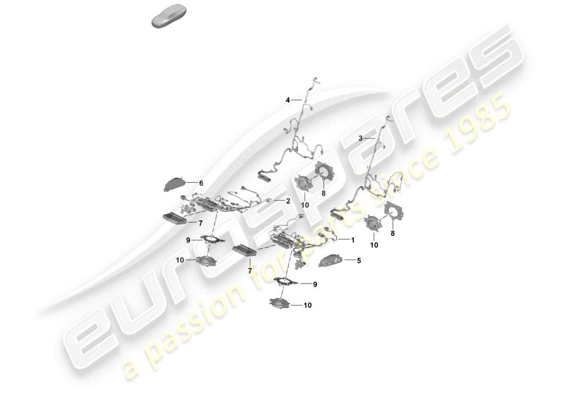 porsche 2026 (panamera 976) electrics comfort seat part diagram