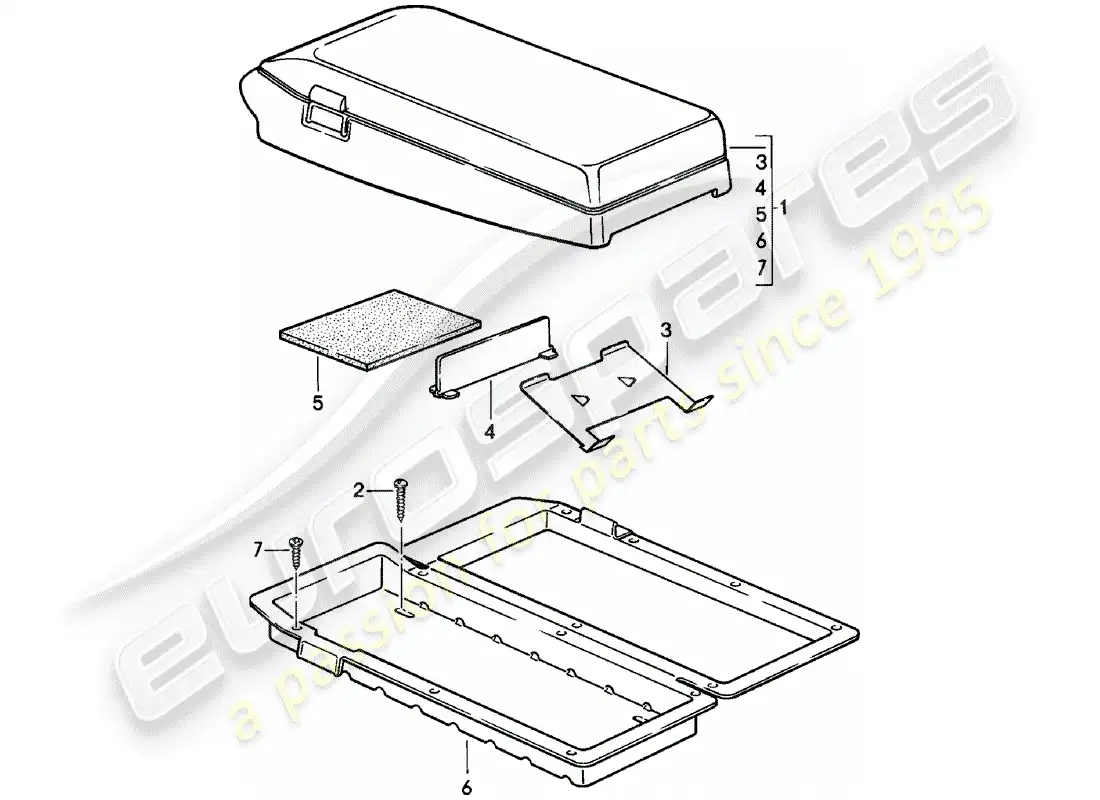 porsche 1981 (924) cassette holder parts diagram