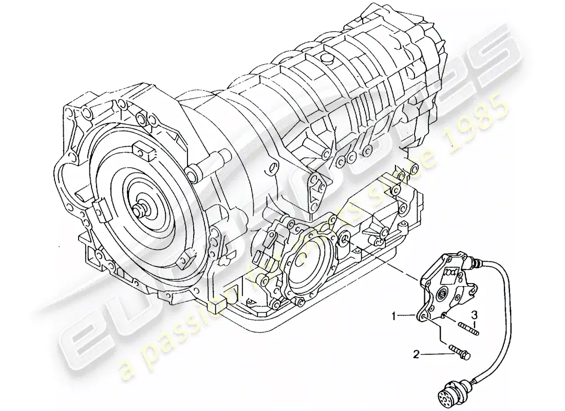porsche 2004 (996) tiptronic - operating mechanism - seal strip - housing - d >> - mj 2001 parts diagram