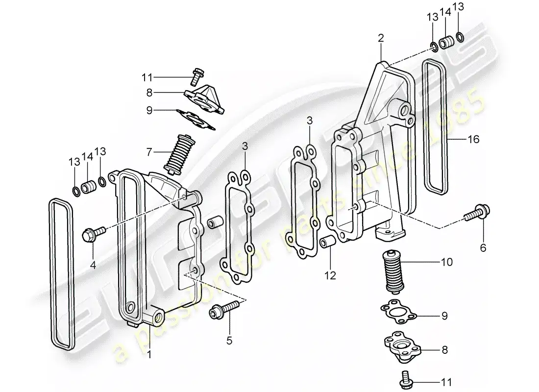 porsche 2011 (997-2 gt3) chain case parts diagram