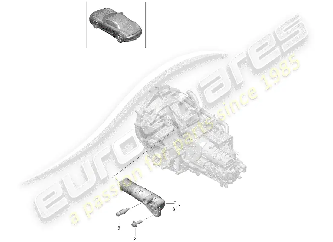 porsche 2014 (981 boxster) clutch release parts diagram