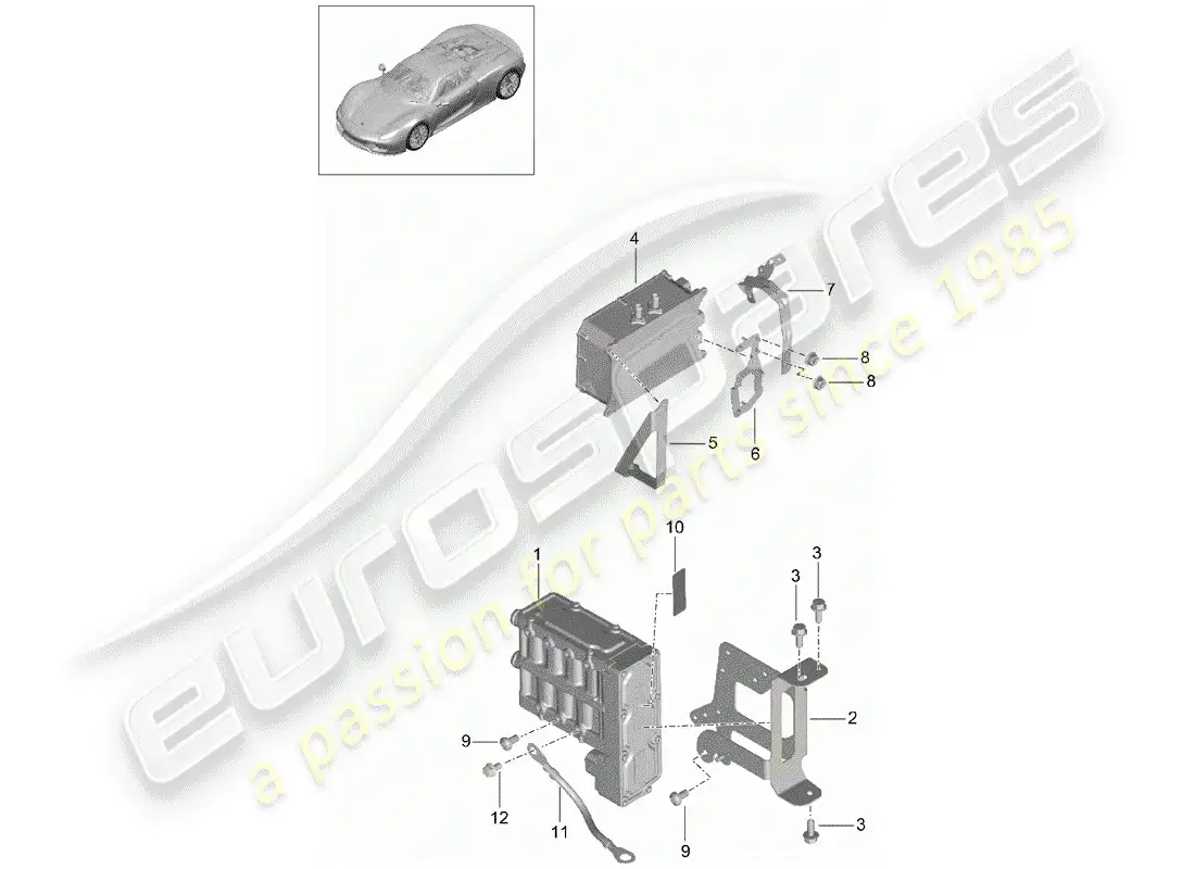porsche 2015 (918 spyder) heater parts diagram